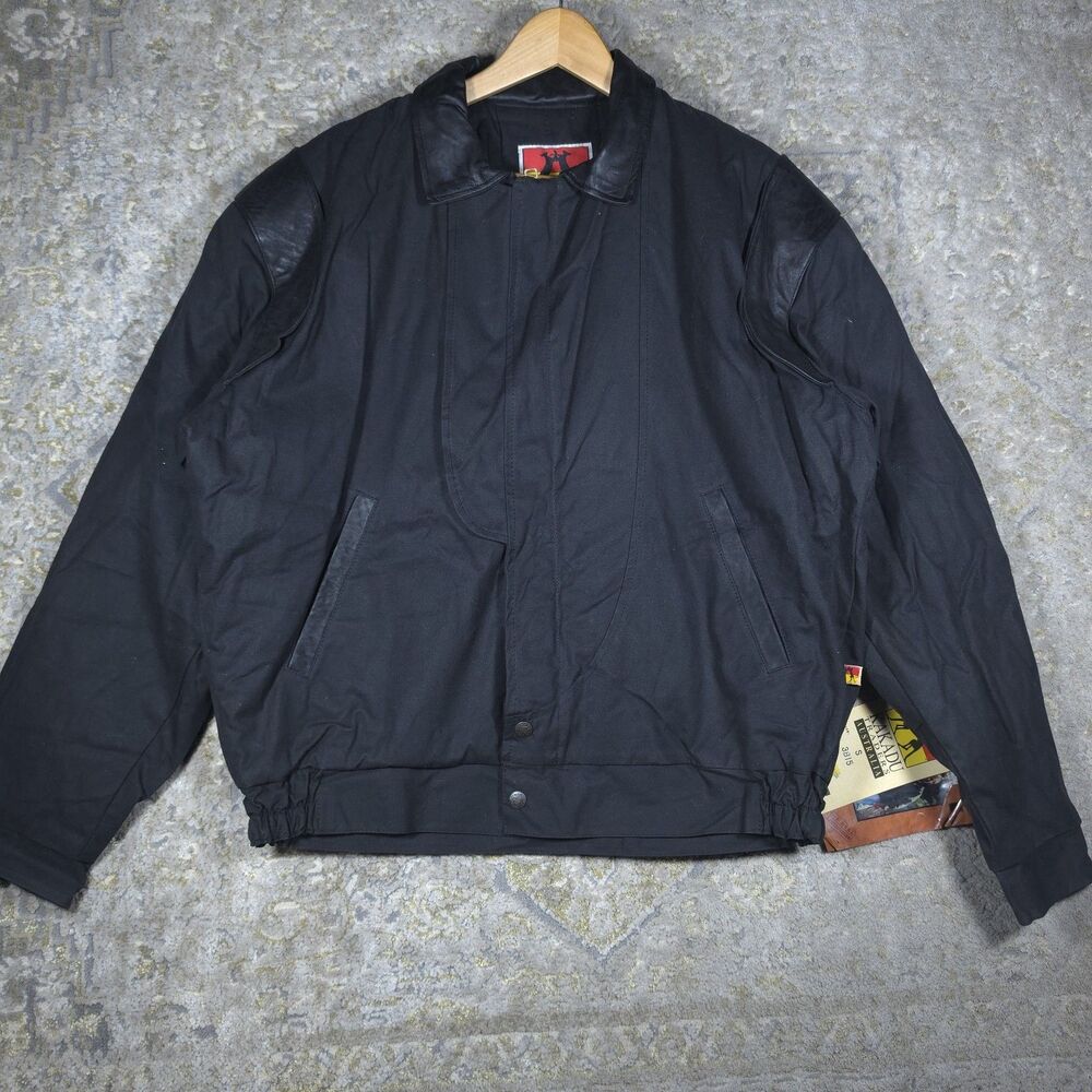 Vintage NWT Kakadu Traders Australia Waxed Oilskin Bomber Jacket Men's Small